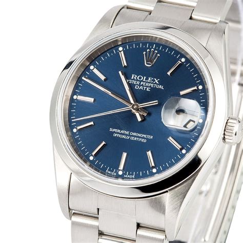 rolex date ref. 15200 blue|Rolex date 15200 price.